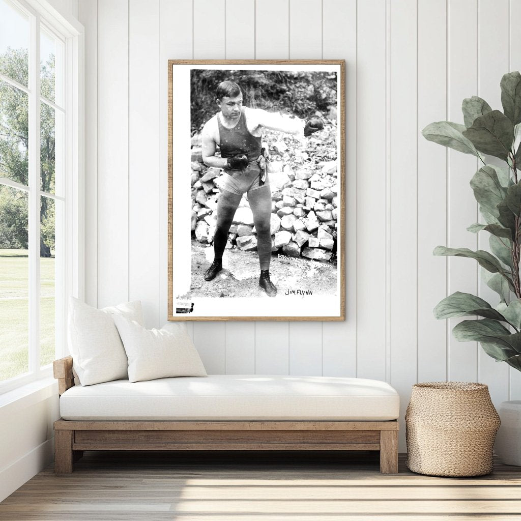 Fierce Boxer Jim Flynn in Action, 1910-1915