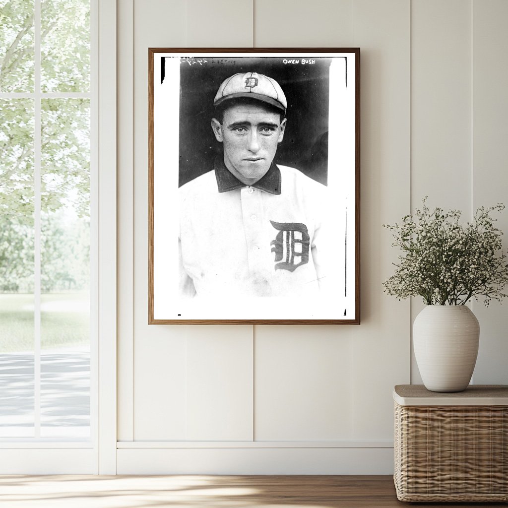 1910 Detroit Baseball Star: Owen Donie Bush Portrait