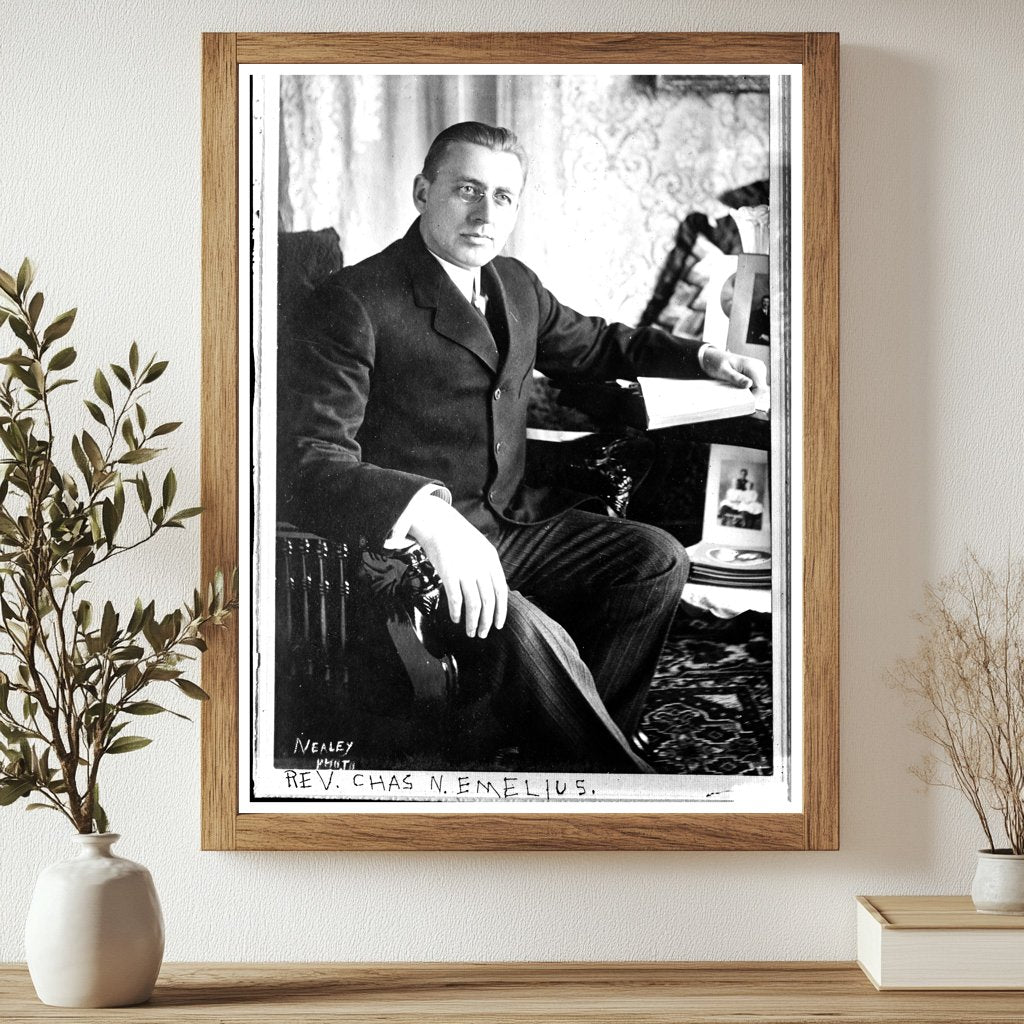 1900s American Reverence: Portrait of a Faith Leader