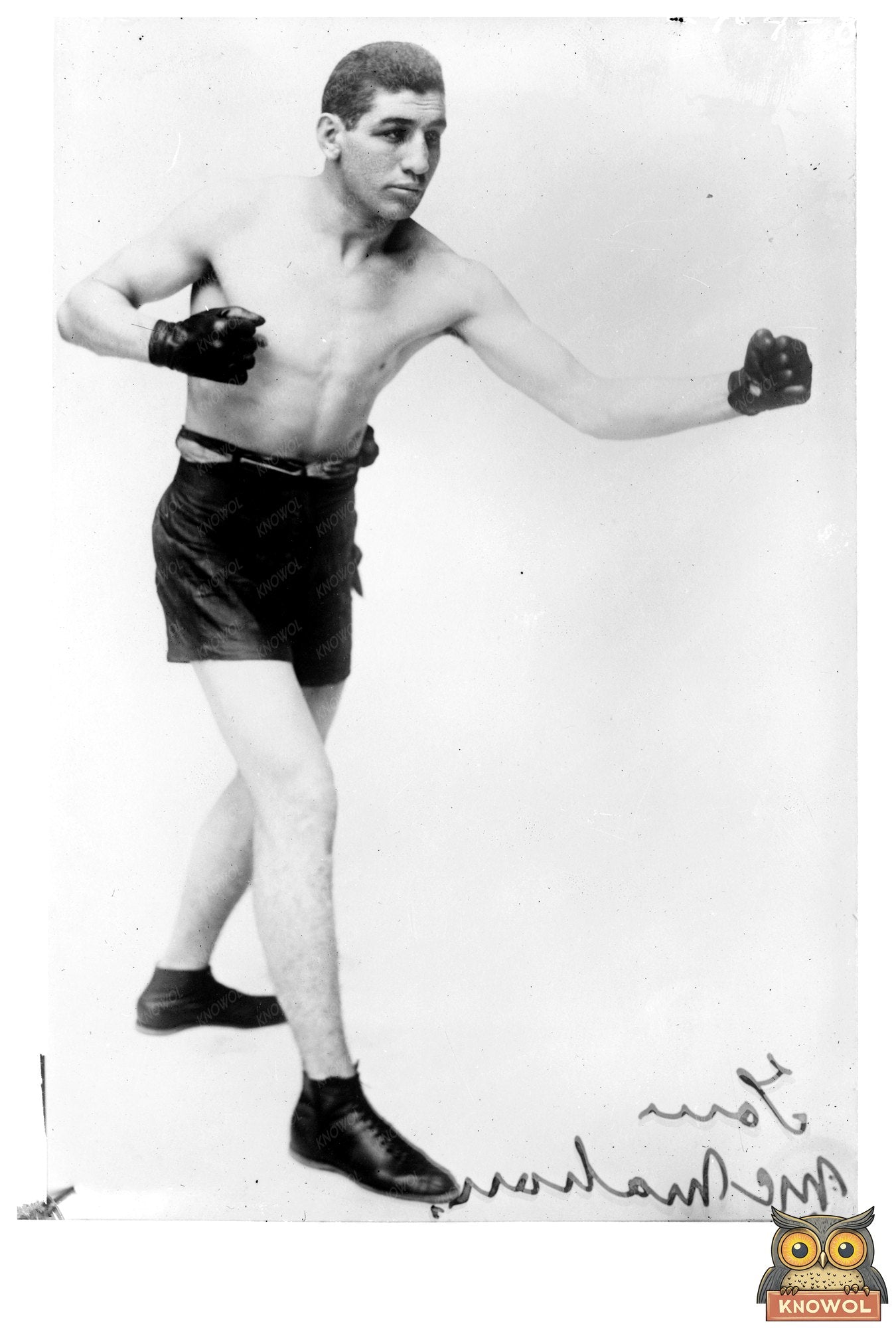 Historic Boxing Match from Early 20th Century Era