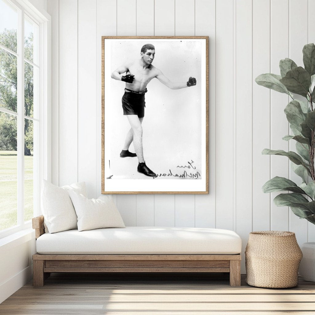 Historic Boxing Match from Early 20th Century Era