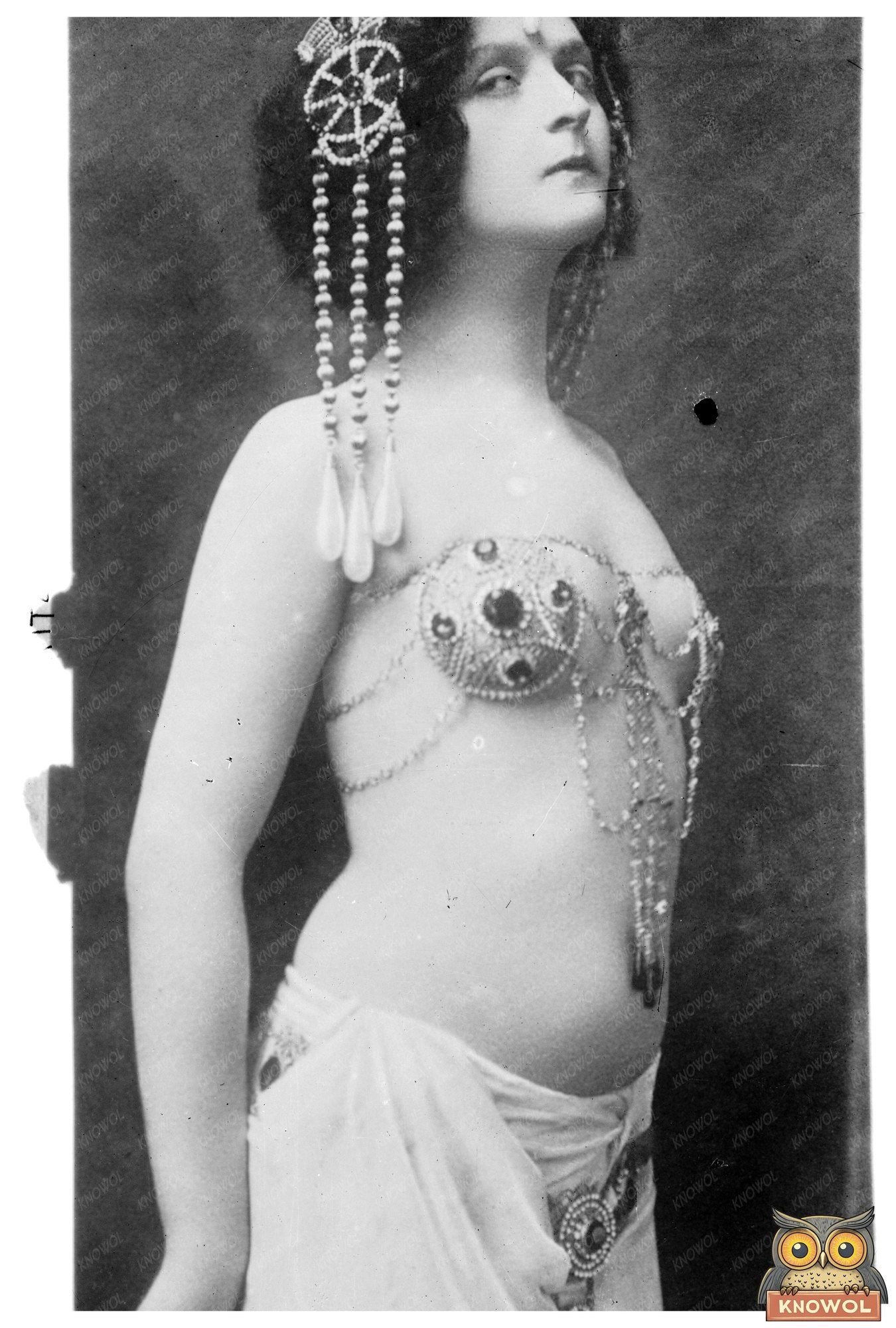 Exotic Salome: 1910 Belly Dancer in Captivating Costume