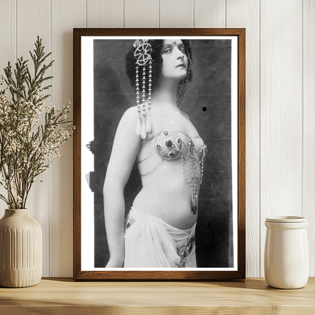 Exotic Salome: 1910 Belly Dancer in Captivating Costume