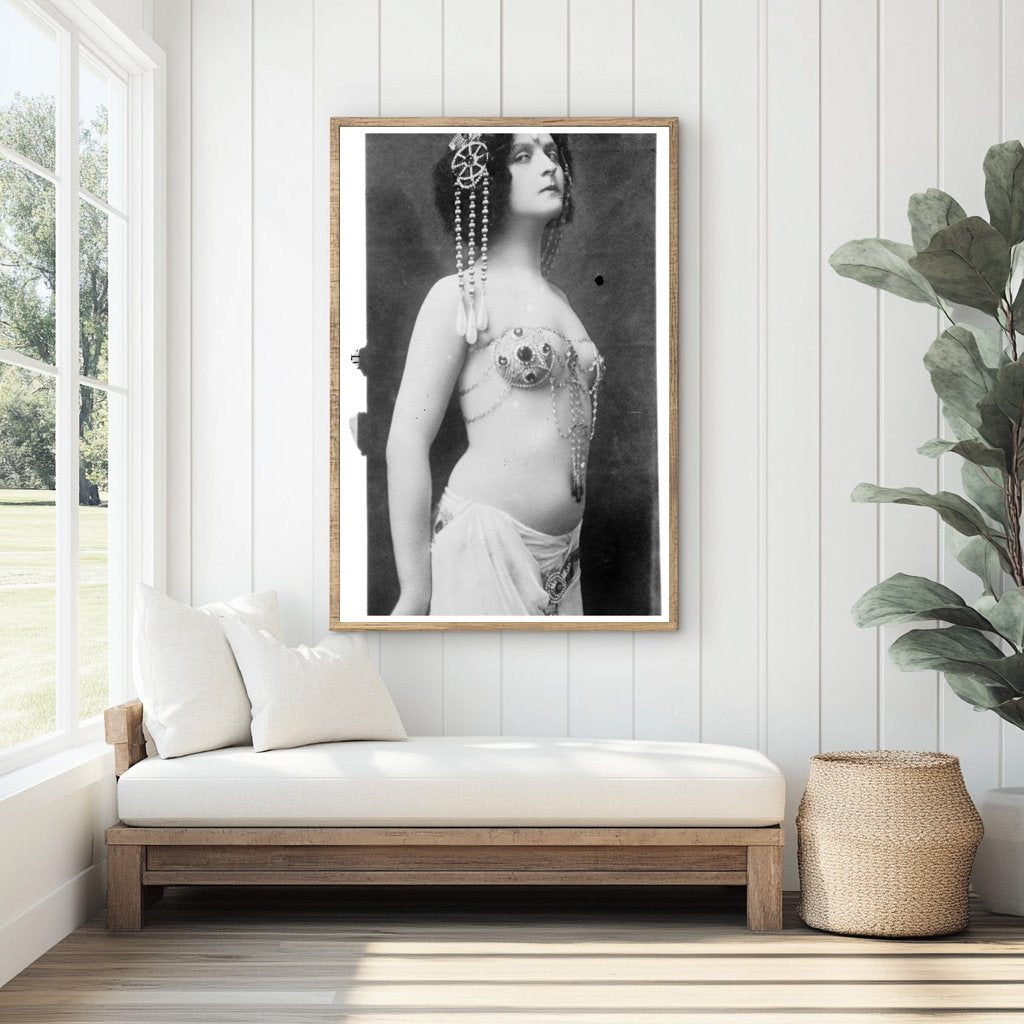 Exotic Salome: 1910 Belly Dancer in Captivating Costume