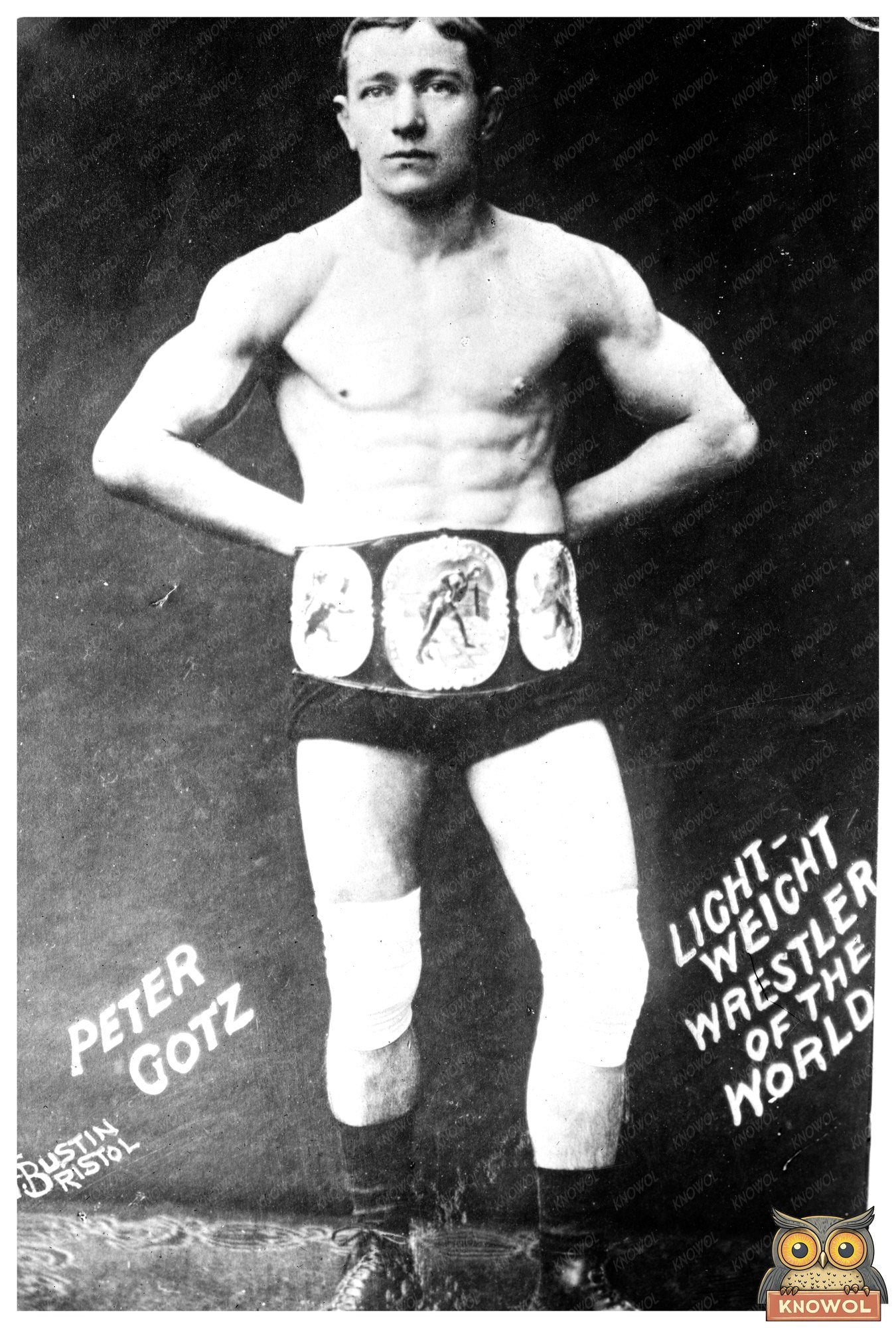 Vintage Lightweight Wrestling Star from Early 1910s