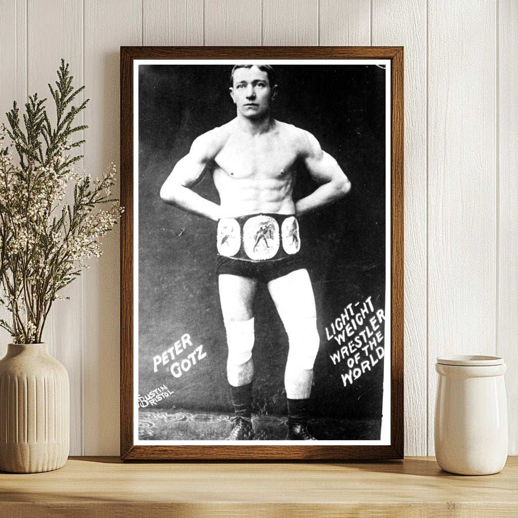 Vintage Lightweight Wrestling Star from Early 1910s