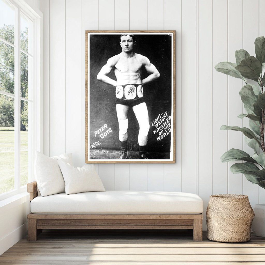Vintage Lightweight Wrestling Star from Early 1910s