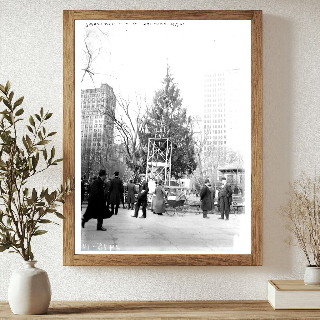 Vintage Christmas Tree in Historic Madison Square Park