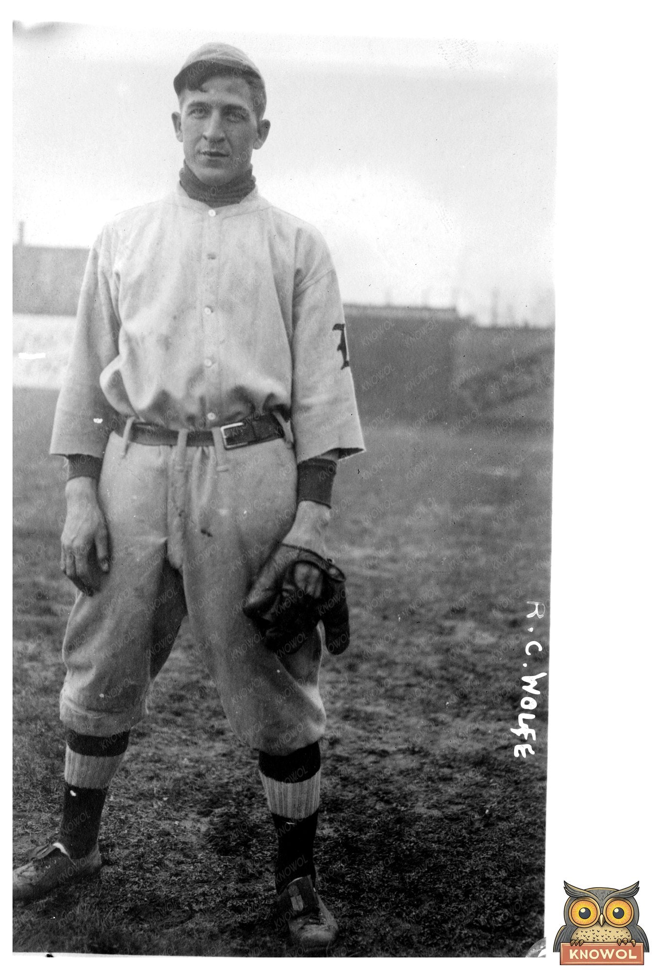 1913 Minor League Baseball Player in Classic Uniform