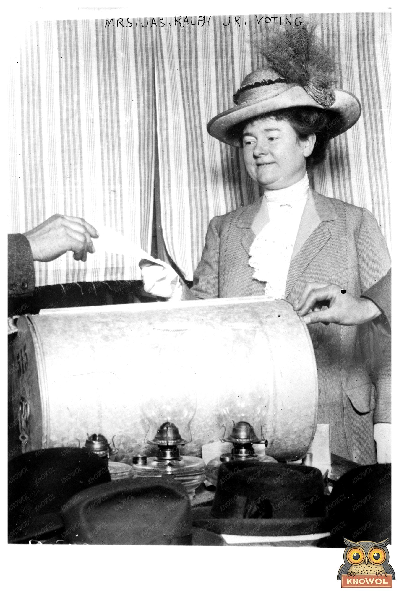 Empowered Voting: Mrs. Ralph Casts Her Ballot, 1911