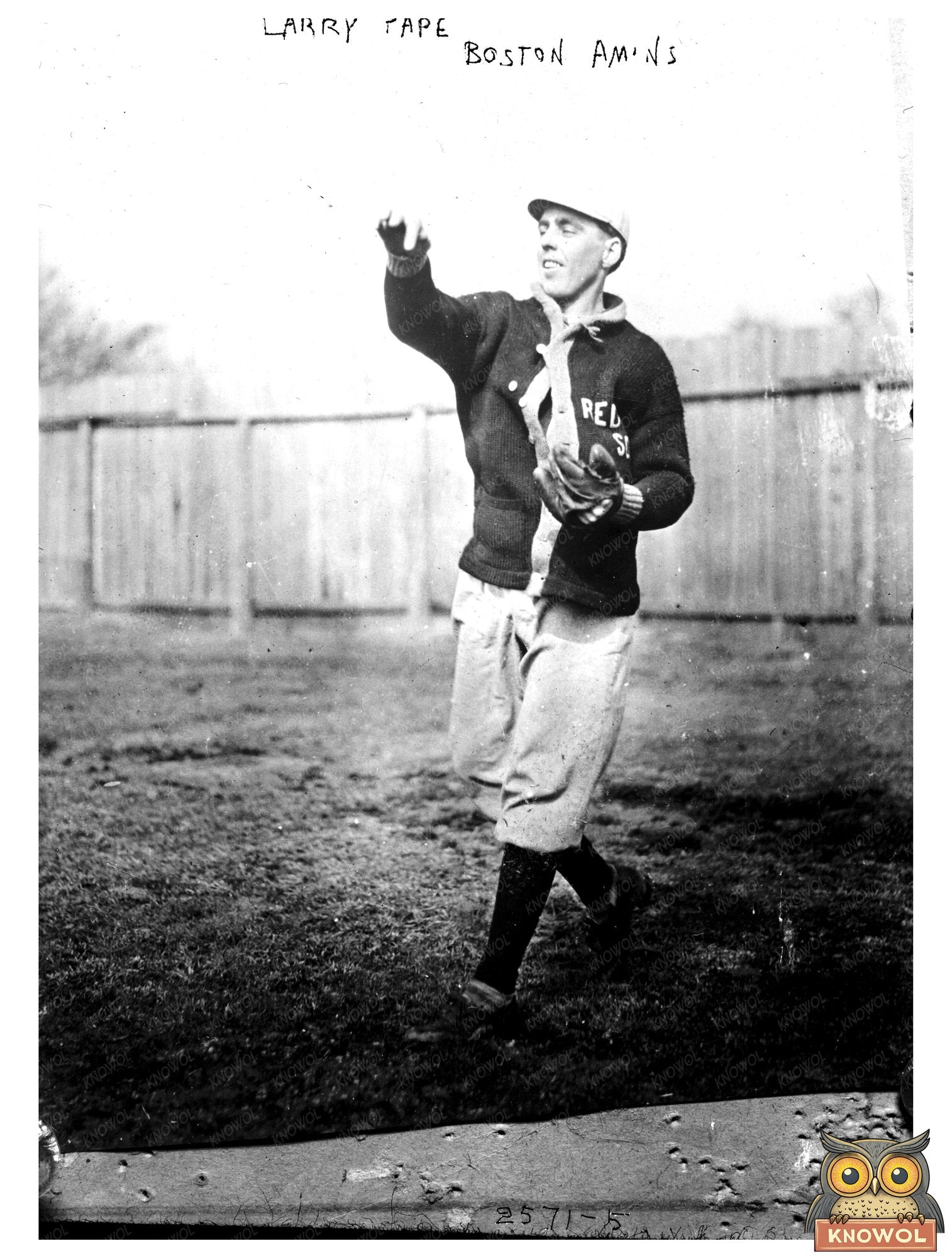 1909 Boston As Baseball Star in Vintage Action Pose