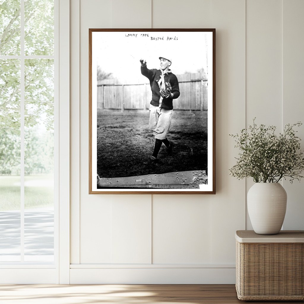 1909 Boston As Baseball Star in Vintage Action Pose