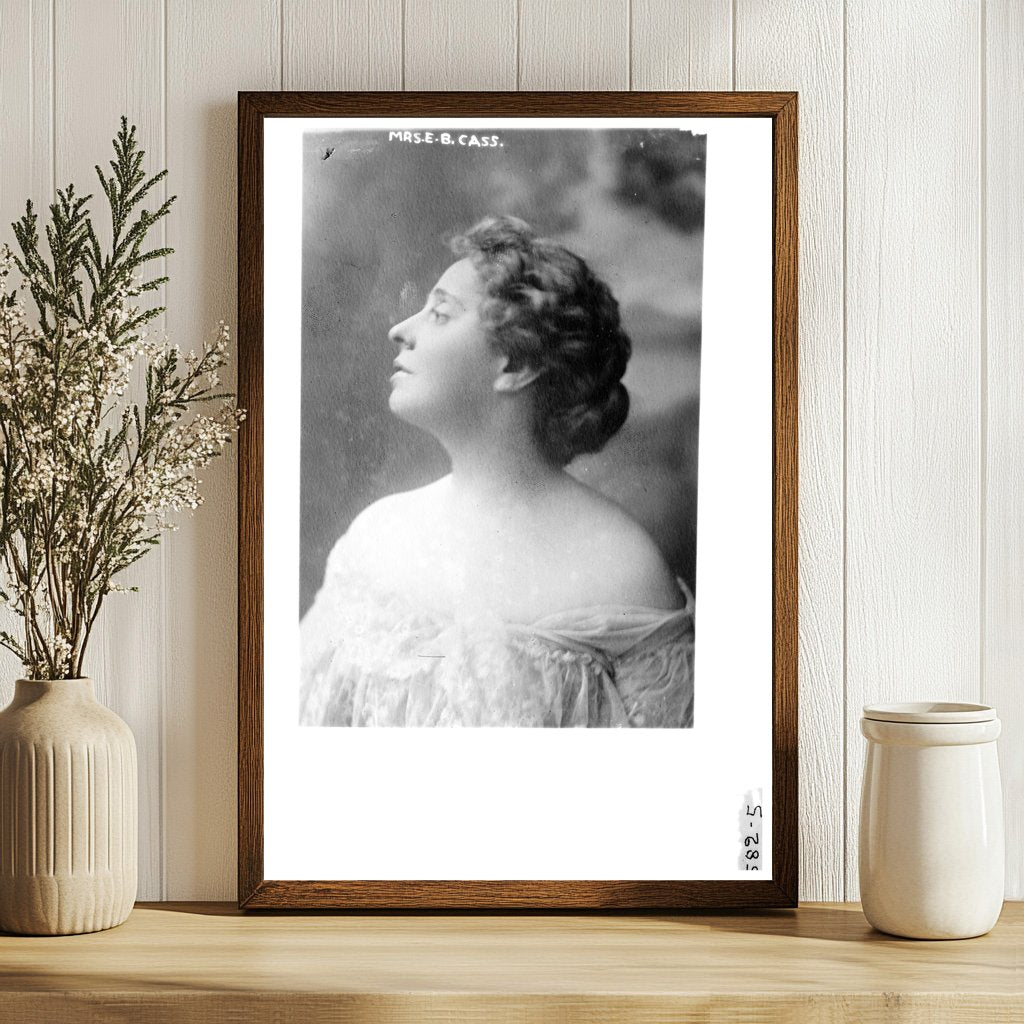 Elegant Early 1910s Portrait of Mrs. E. B. Cass