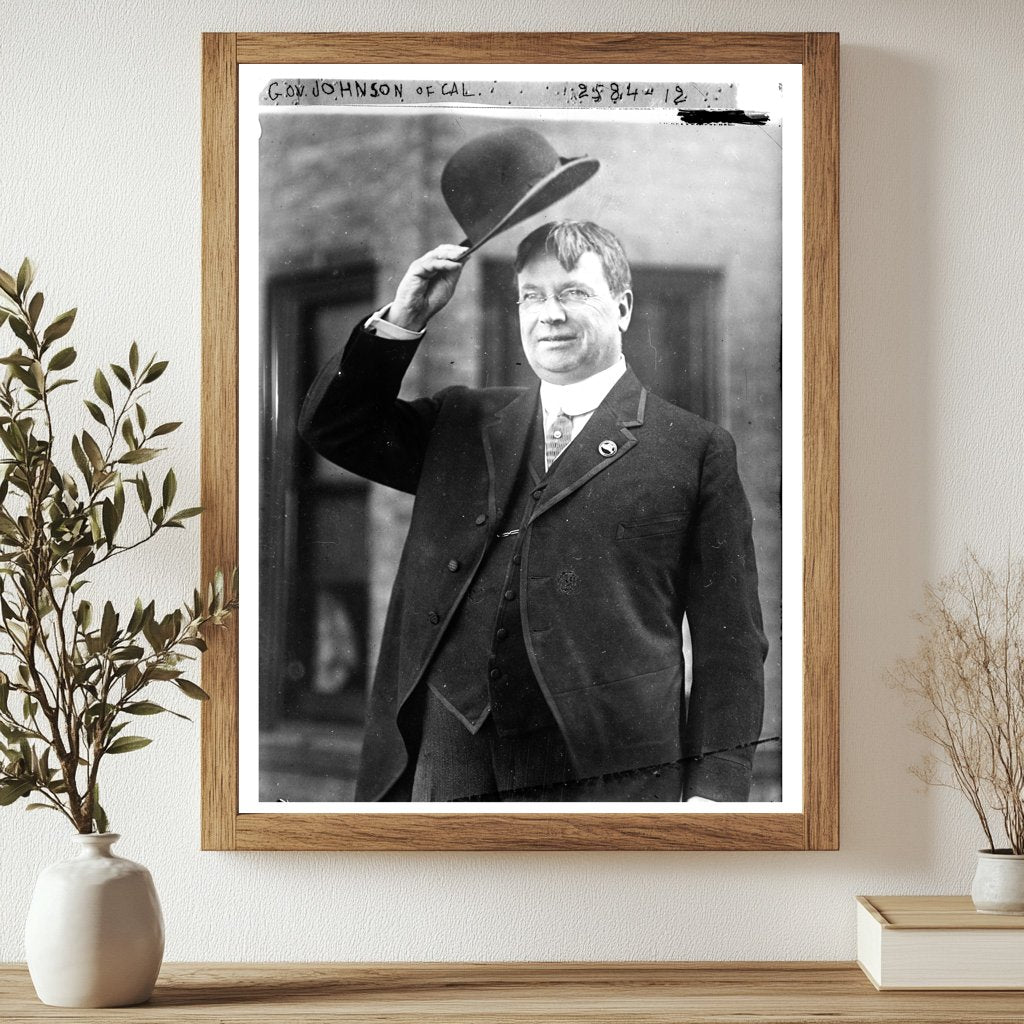 Historic Portrait of California Governor Hiram Johnson