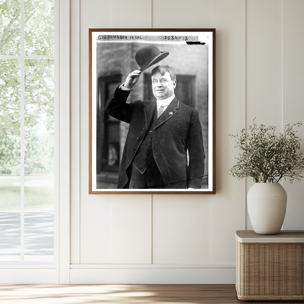 Historic Portrait of California Governor Hiram Johnson
