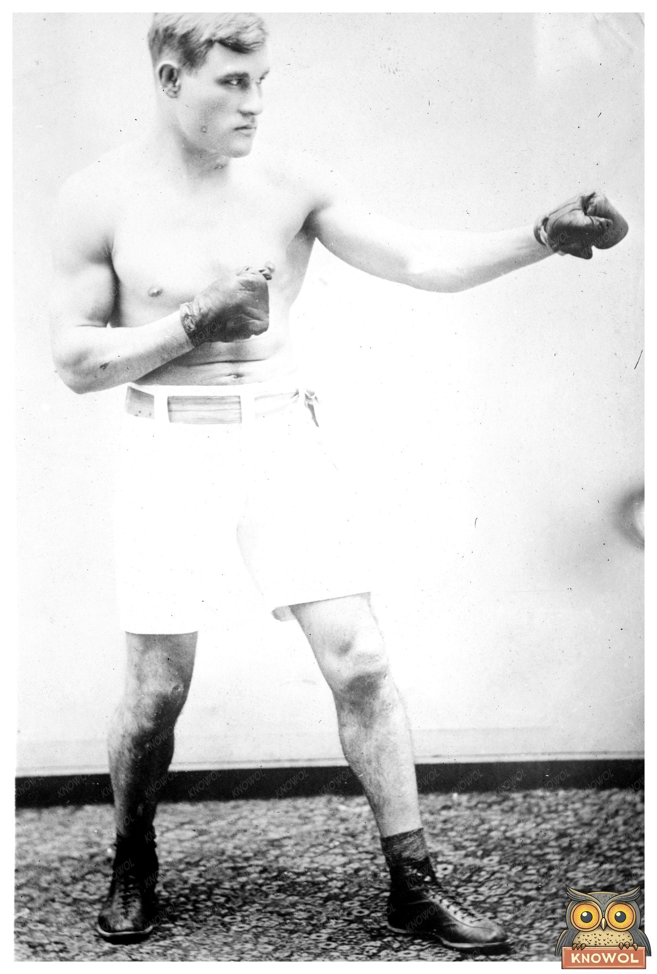 Historic Portrait of Early 20th Century Boxer