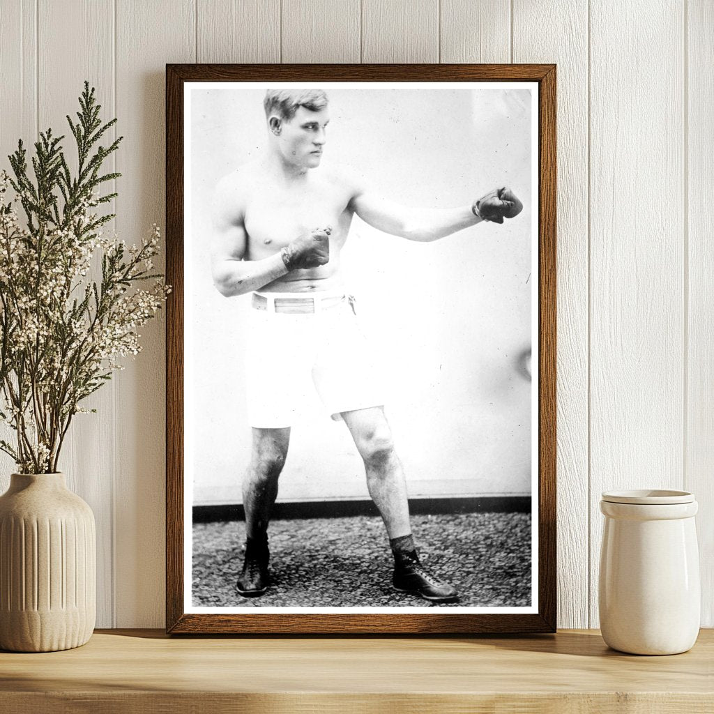 Historic Portrait of Early 20th Century Boxer