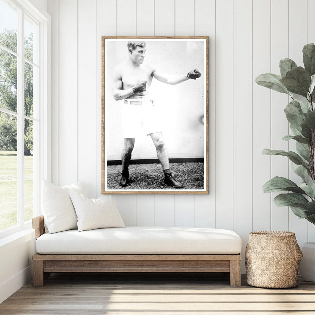 Historic Portrait of Early 20th Century Boxer