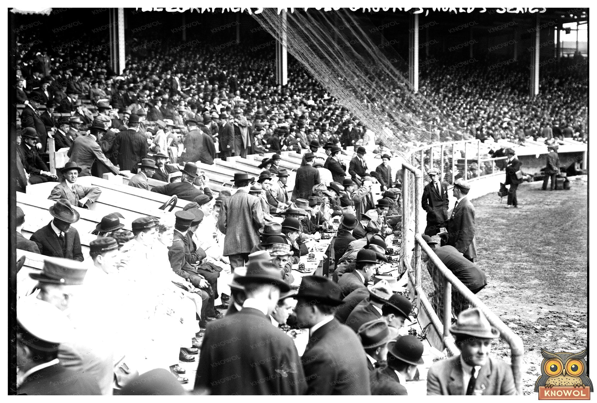 1912 World Series: Telegraphers at Polo Grounds