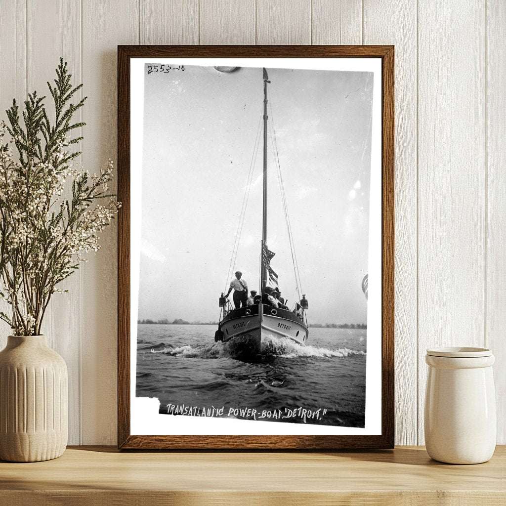 Elegant Trans-Atlantic Power-Boat Detroit Circa 1910