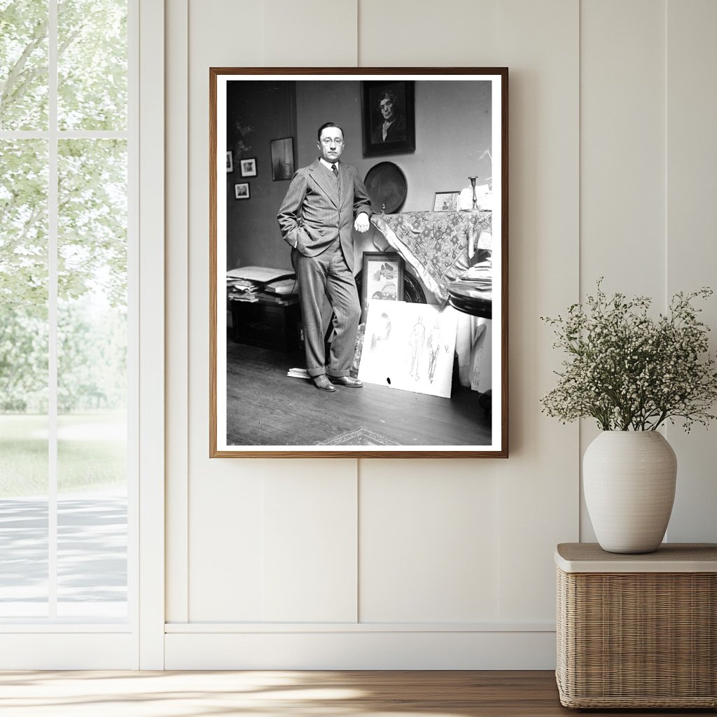 Early 20th Century Political Cartoonist Portrait