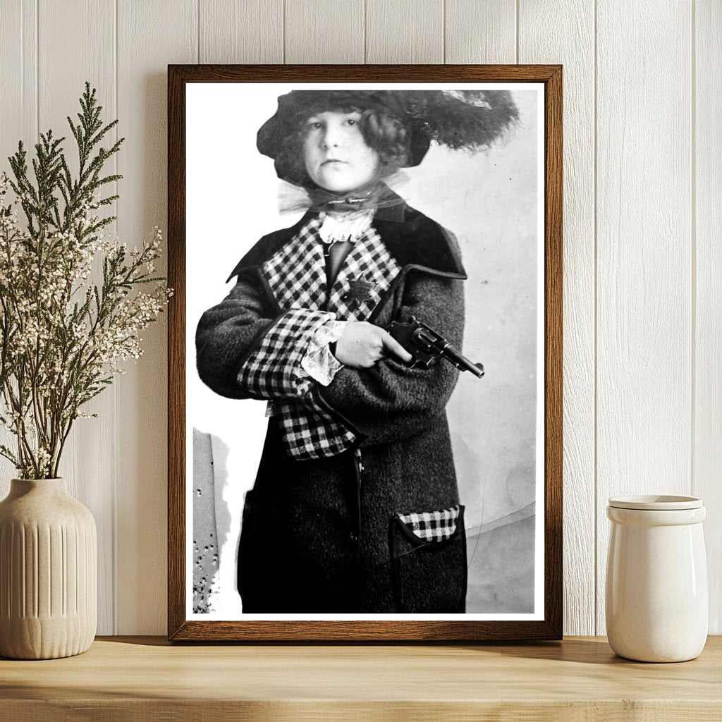 Empowered Pioneer: Blanche Rogers with Pistol, c. 1910