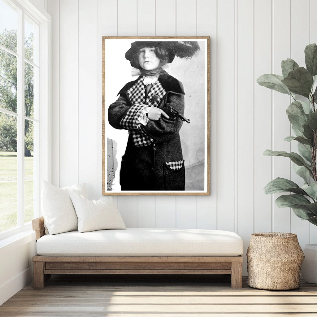 Empowered Pioneer: Blanche Rogers with Pistol, c. 1910