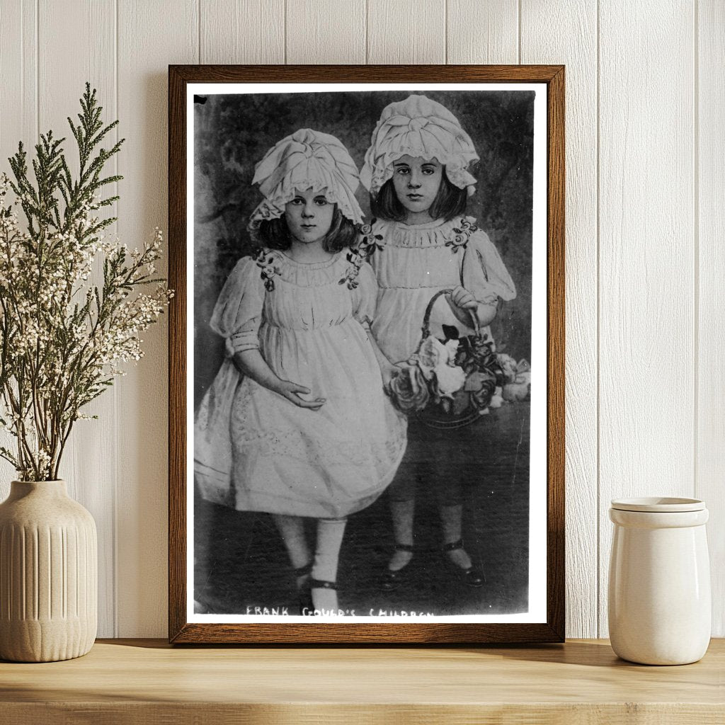 Charming Outdoor Portrait of Early 1900s Children
