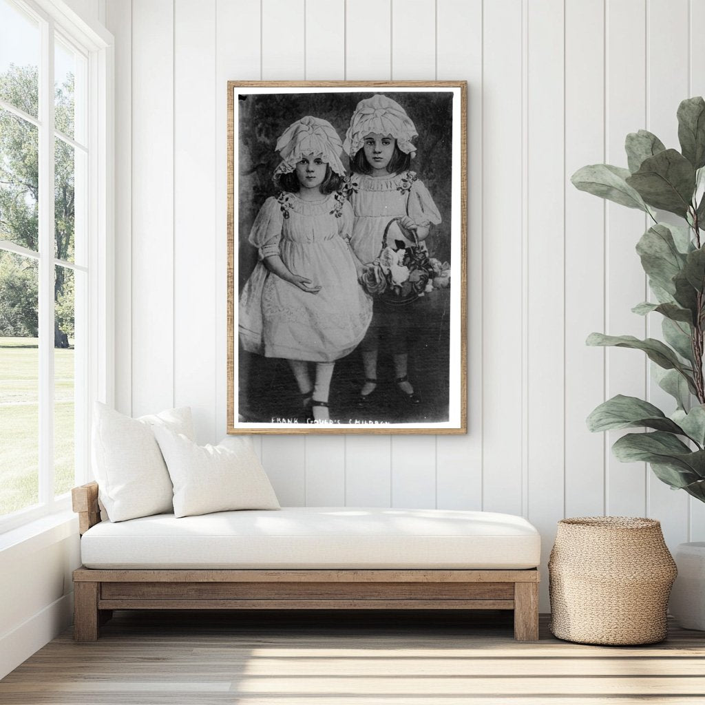 Charming Outdoor Portrait of Early 1900s Children