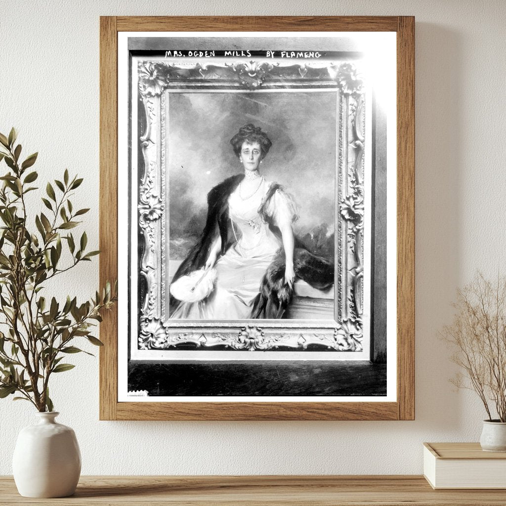 Elegant Portrait of Mrs. Ogden Mills, Circa 1910