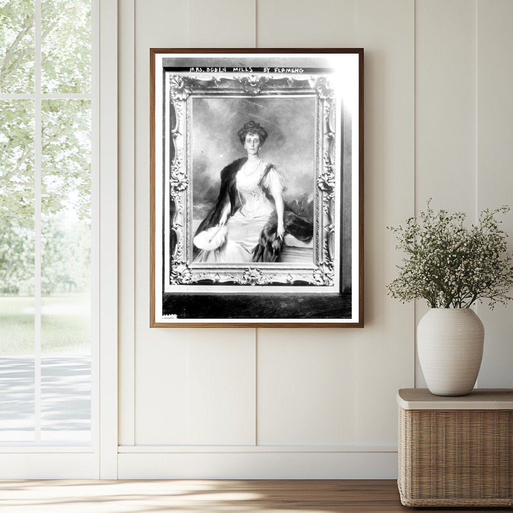 Elegant Portrait of Mrs. Ogden Mills, Circa 1910