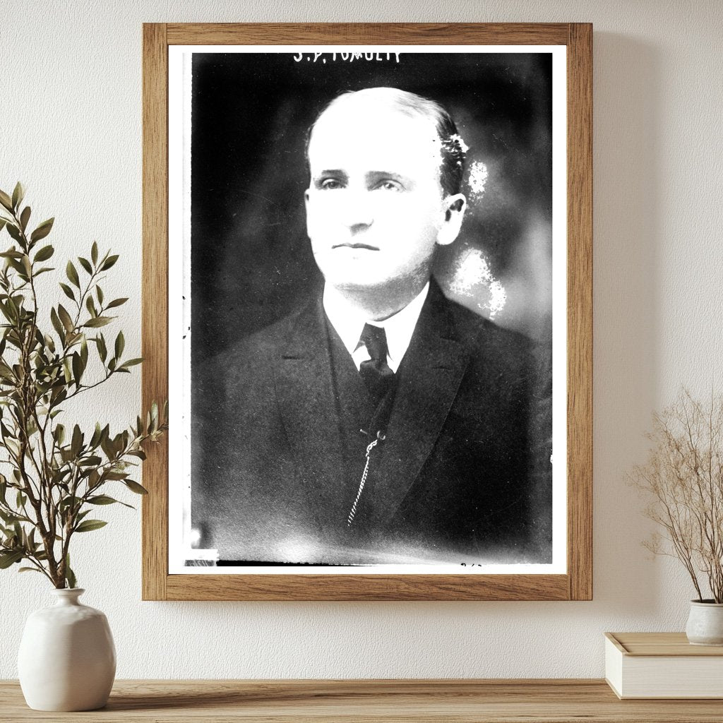 1913 Portrait of Secretary J.P. Tumulty in Profile