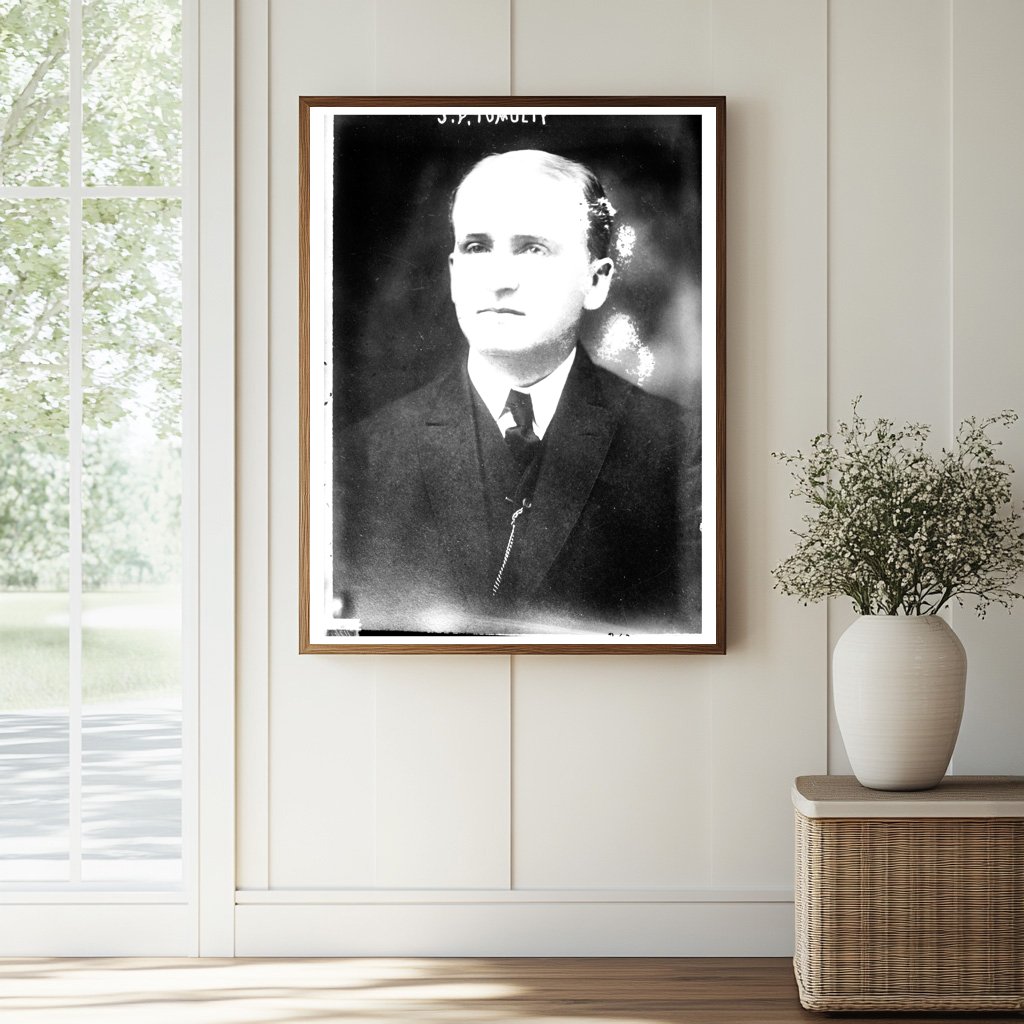 1913 Portrait of Secretary J.P. Tumulty in Profile