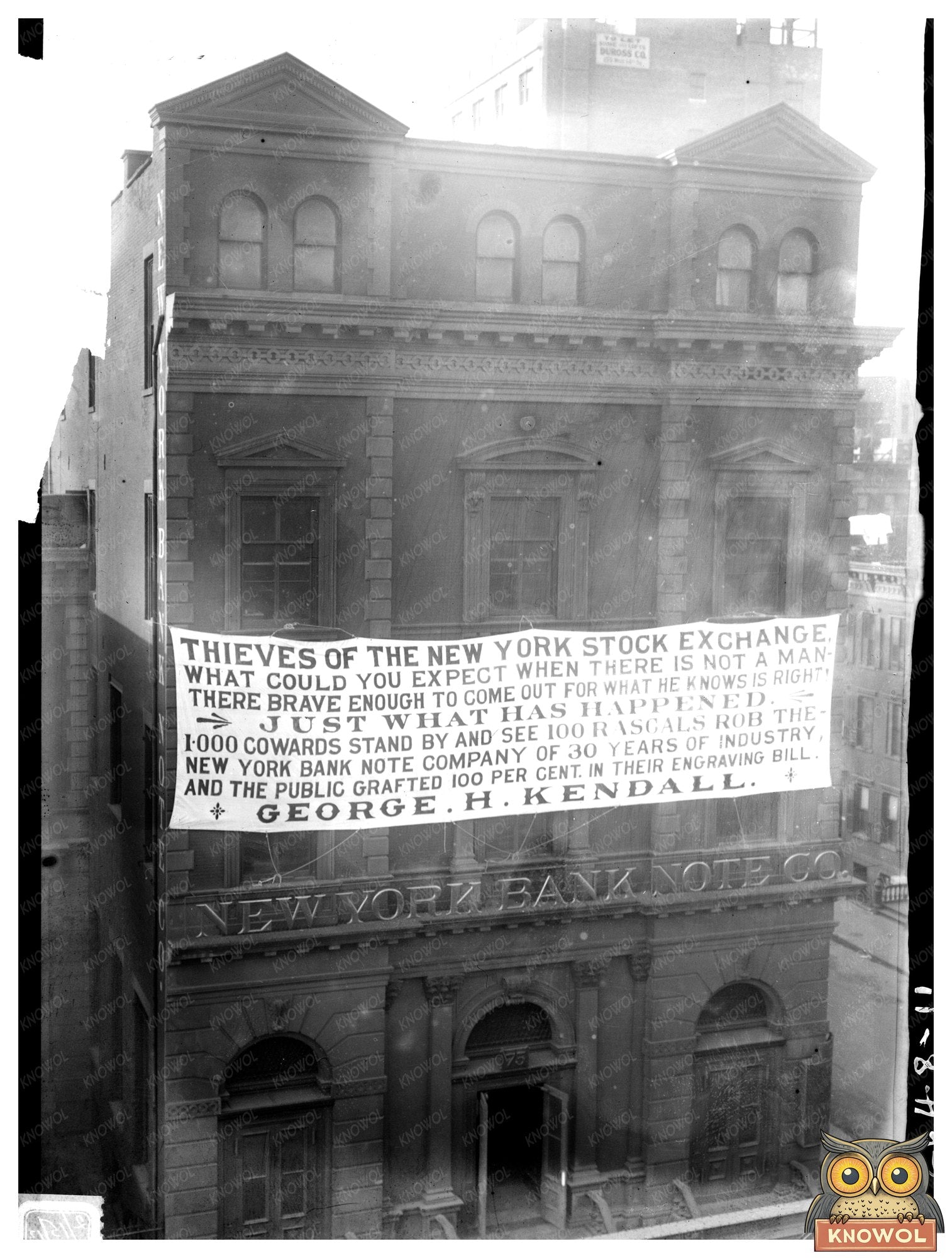 1913 New York Bank Note Co. Historic Economic Notice