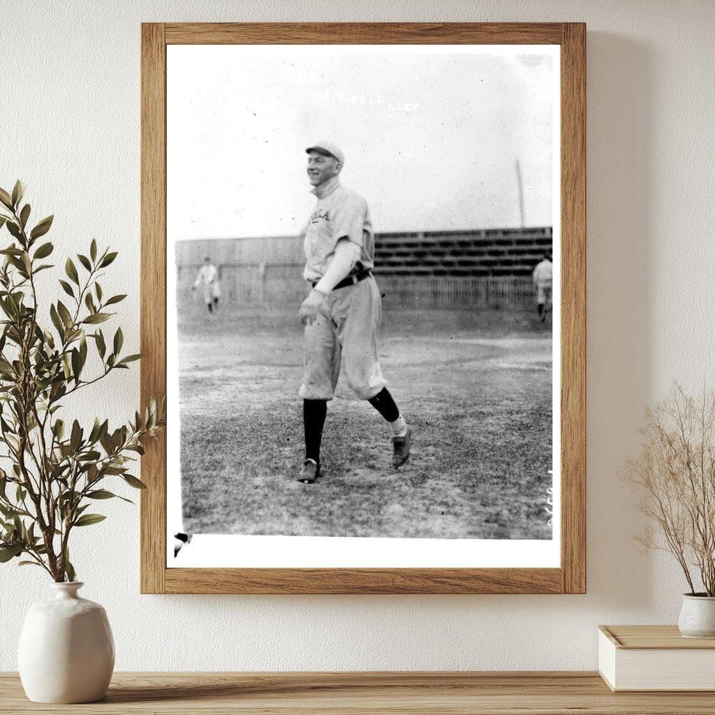 1913 Cleveland Baseball Star Willie Mitchell Portrait