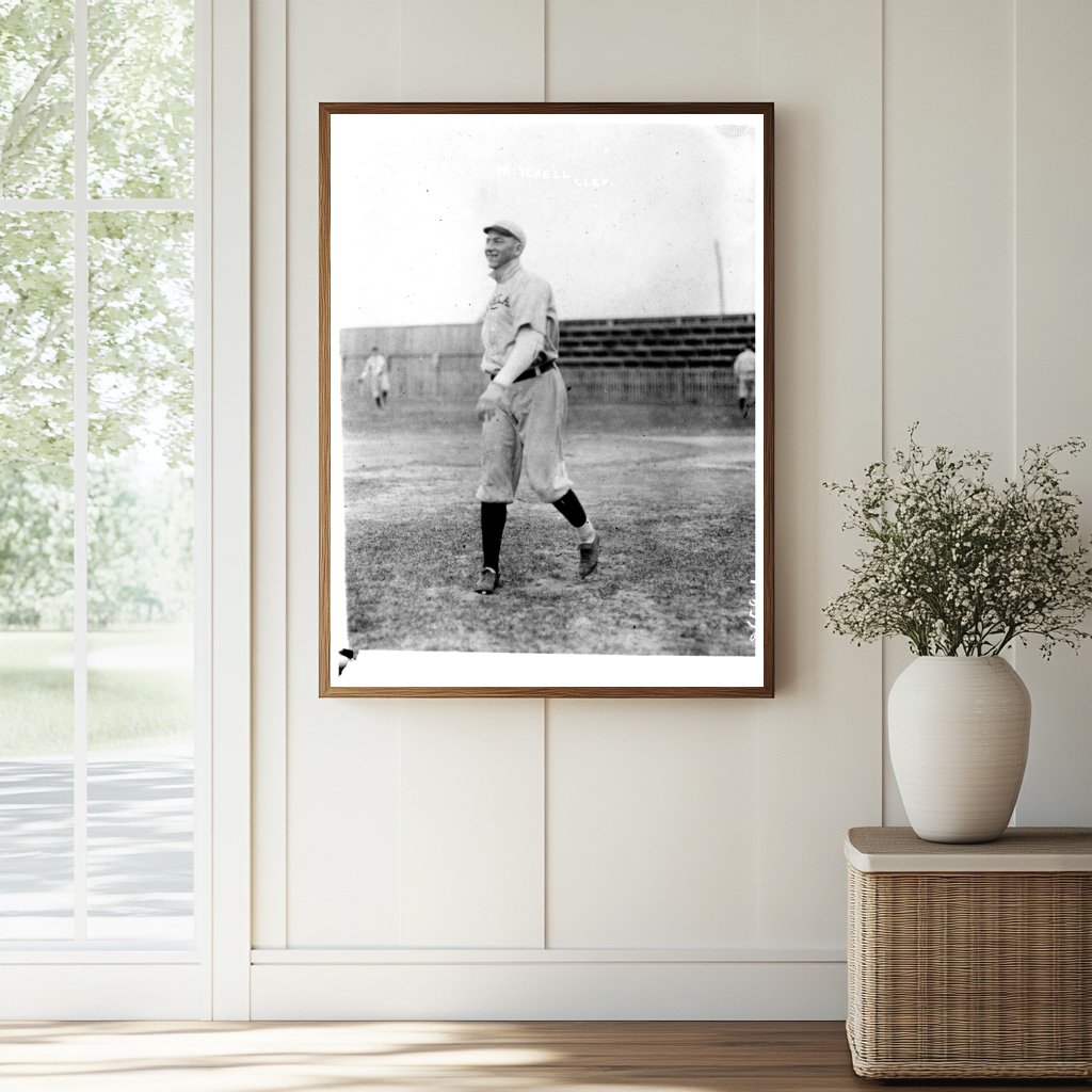 1913 Cleveland Baseball Star Willie Mitchell Portrait