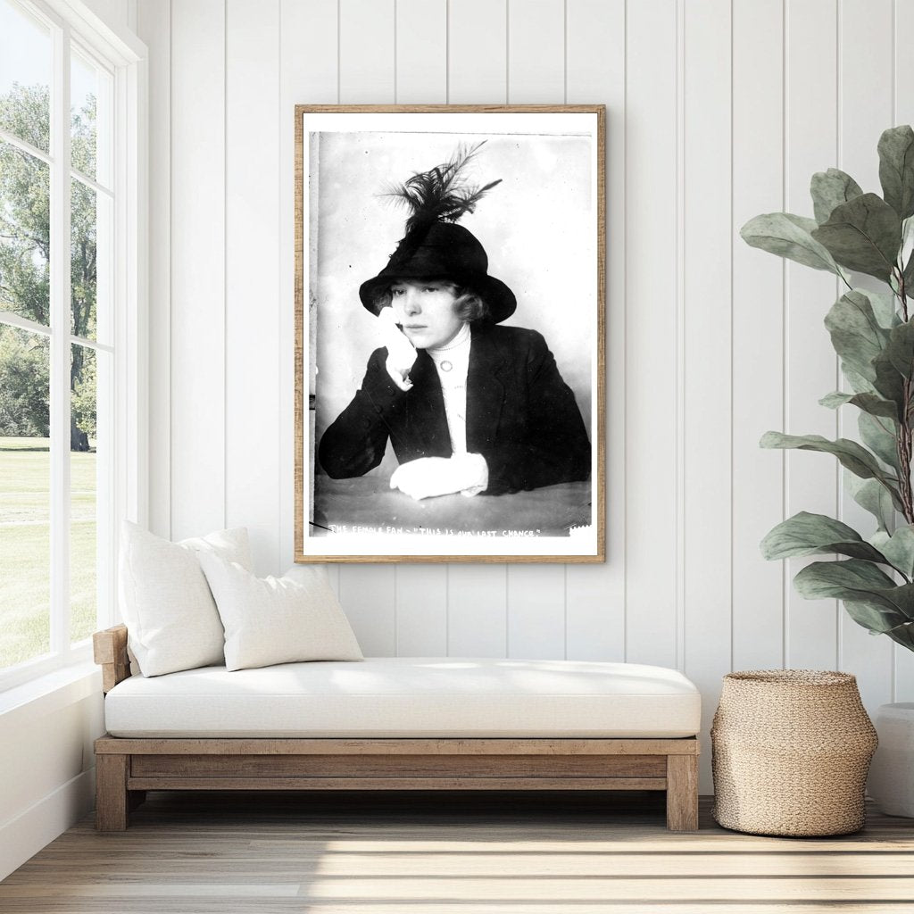 1910s Female Fan Capturing a Pivotal Moment