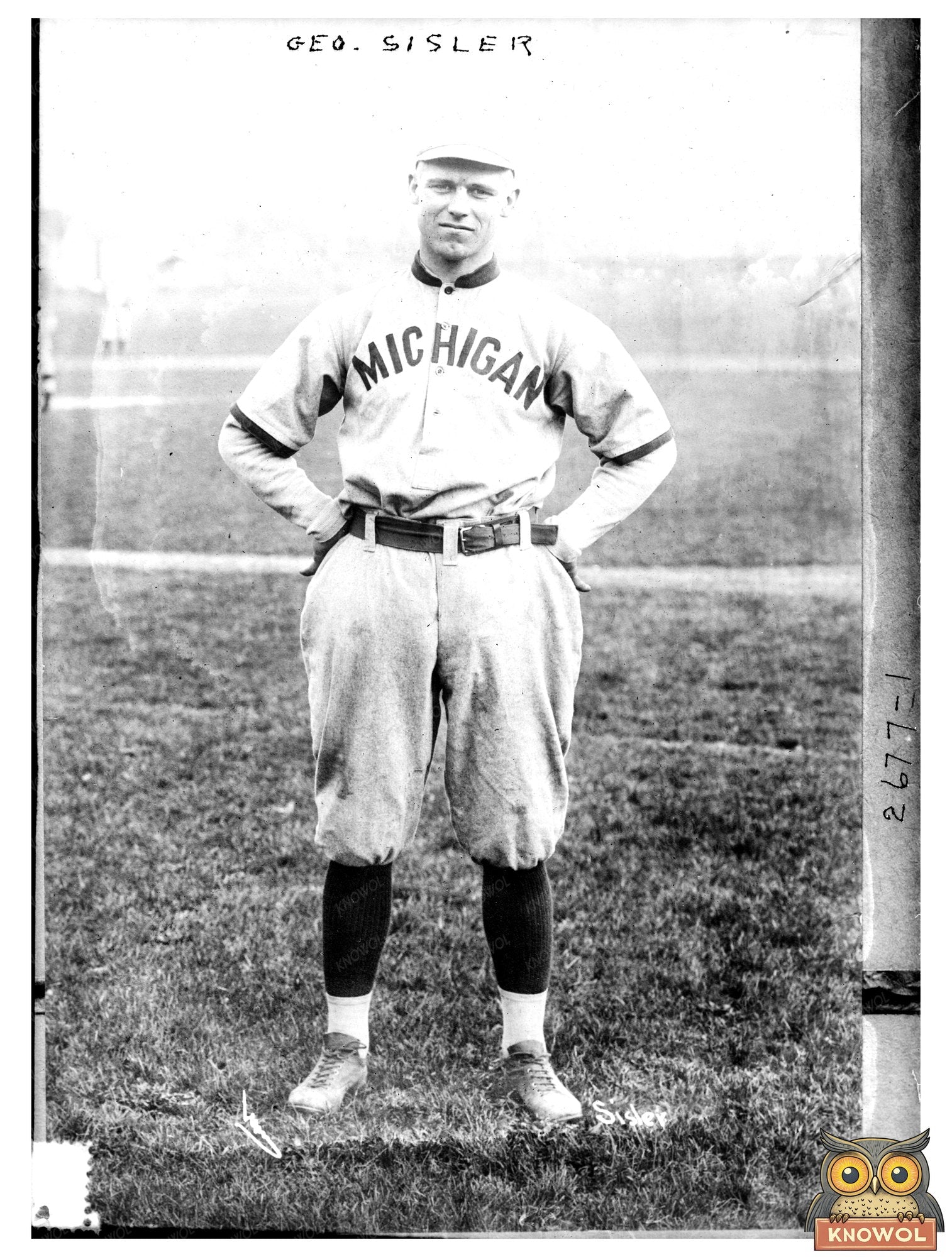 1915 University of Michigan Baseball Star Portrait