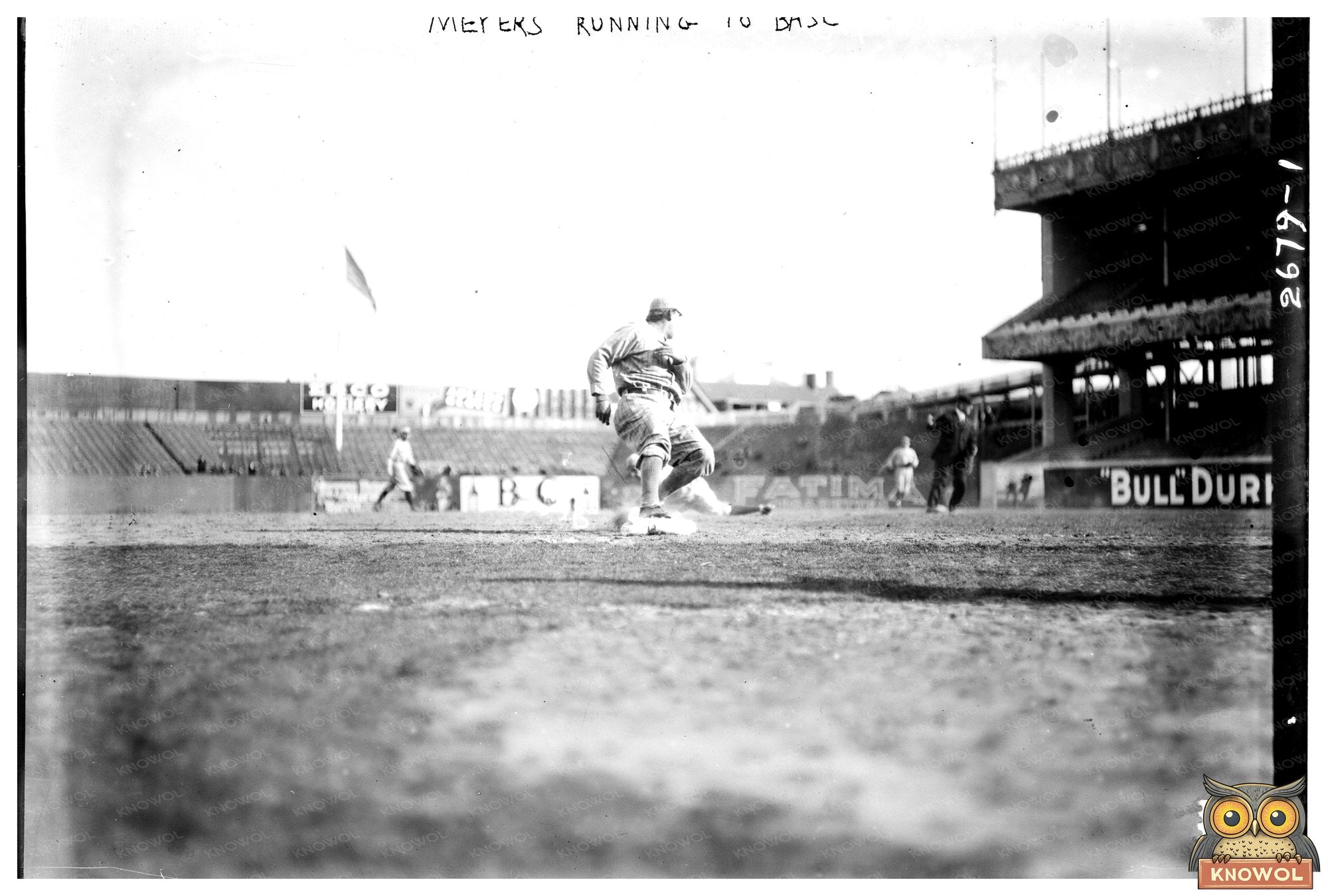 1913 Baseball Action: Chief Meyers of New York Giants