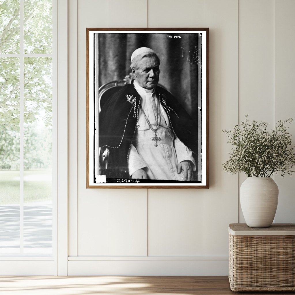 1913 Portrait of Pope Pius X in Ecclesiastical Regalia