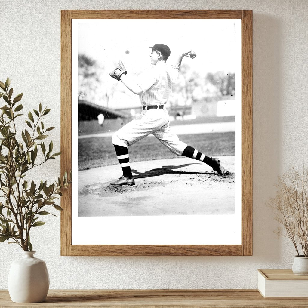 1912 Minor League Baseball Player in Action, 1913