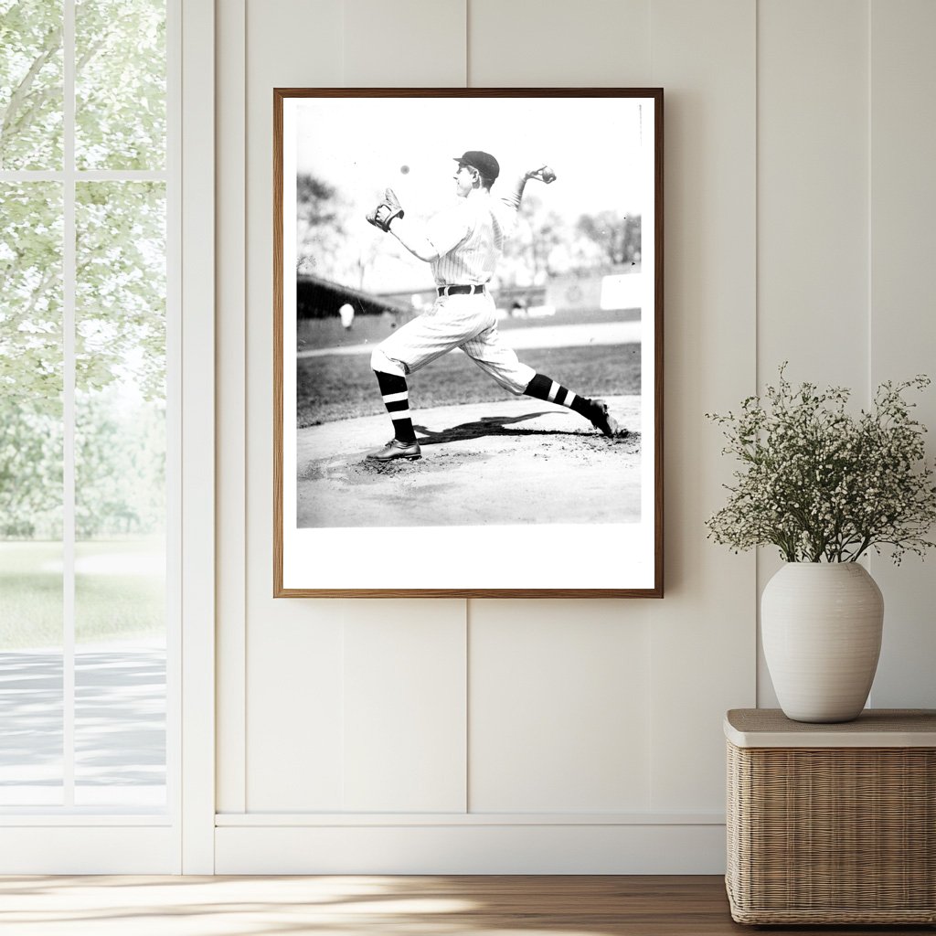 1912 Minor League Baseball Player in Action, 1913