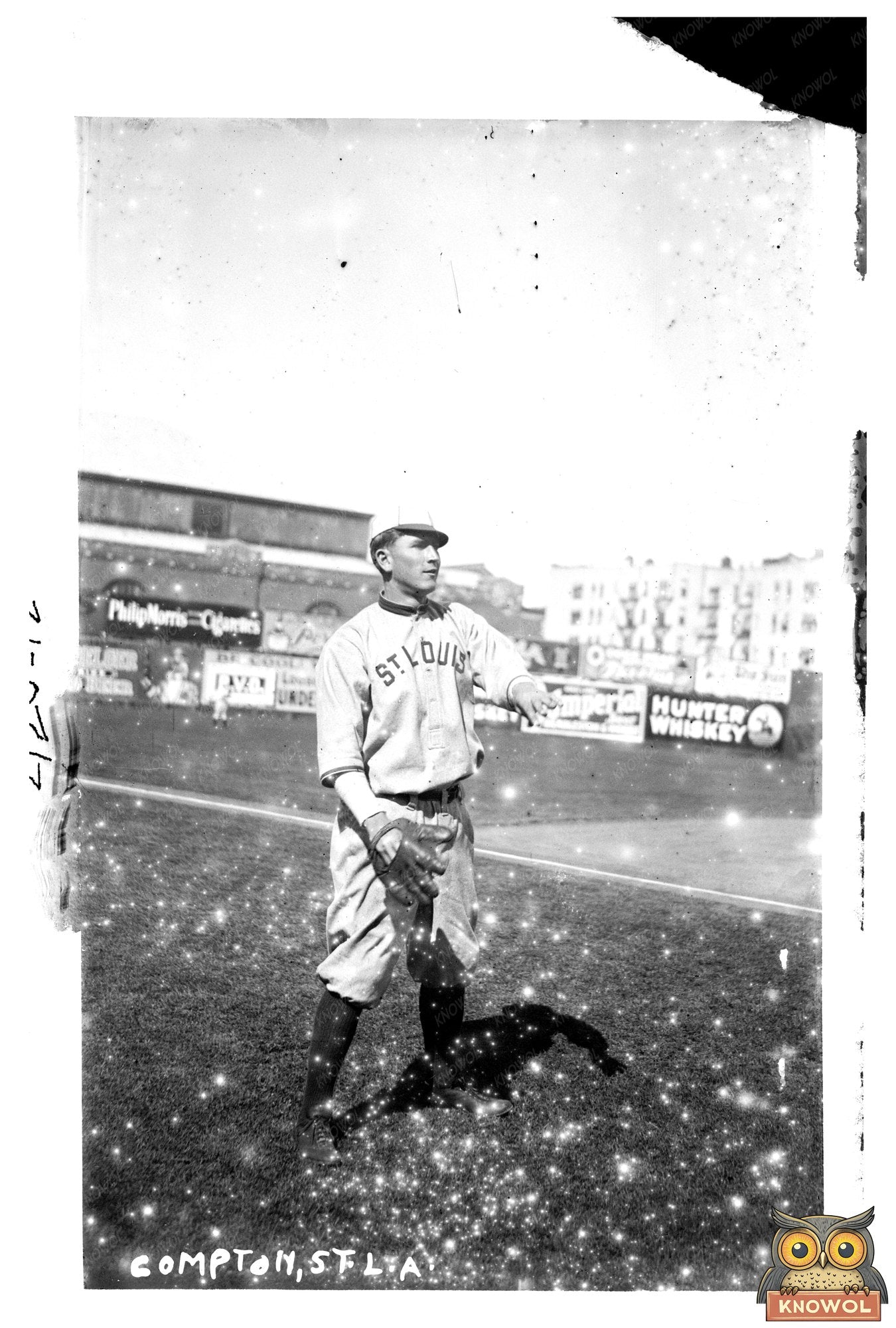 1912 St. Louis Browns Player at Hilltop Park, NY