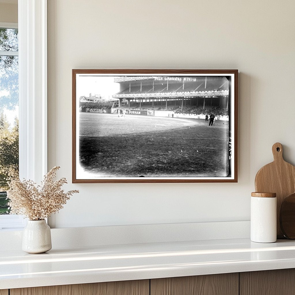 Exciting Baseball Clash at Polo Grounds, 1913