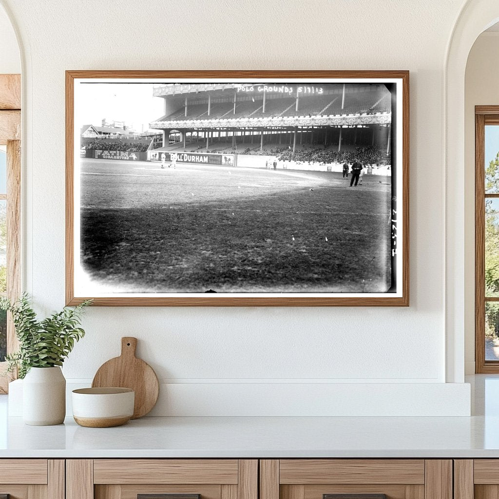 Exciting Baseball Clash at Polo Grounds, 1913