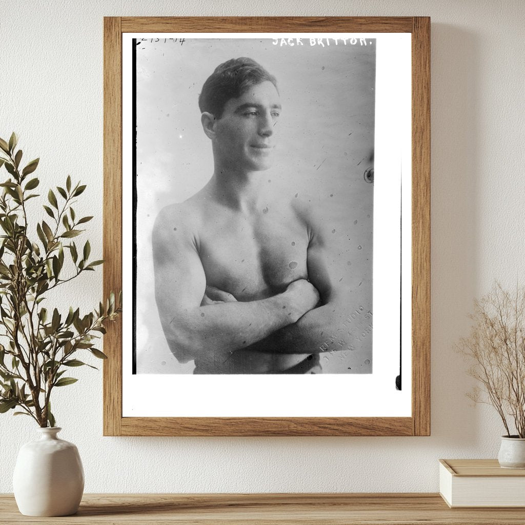 Early 20th Century Boxing Champion Portrait