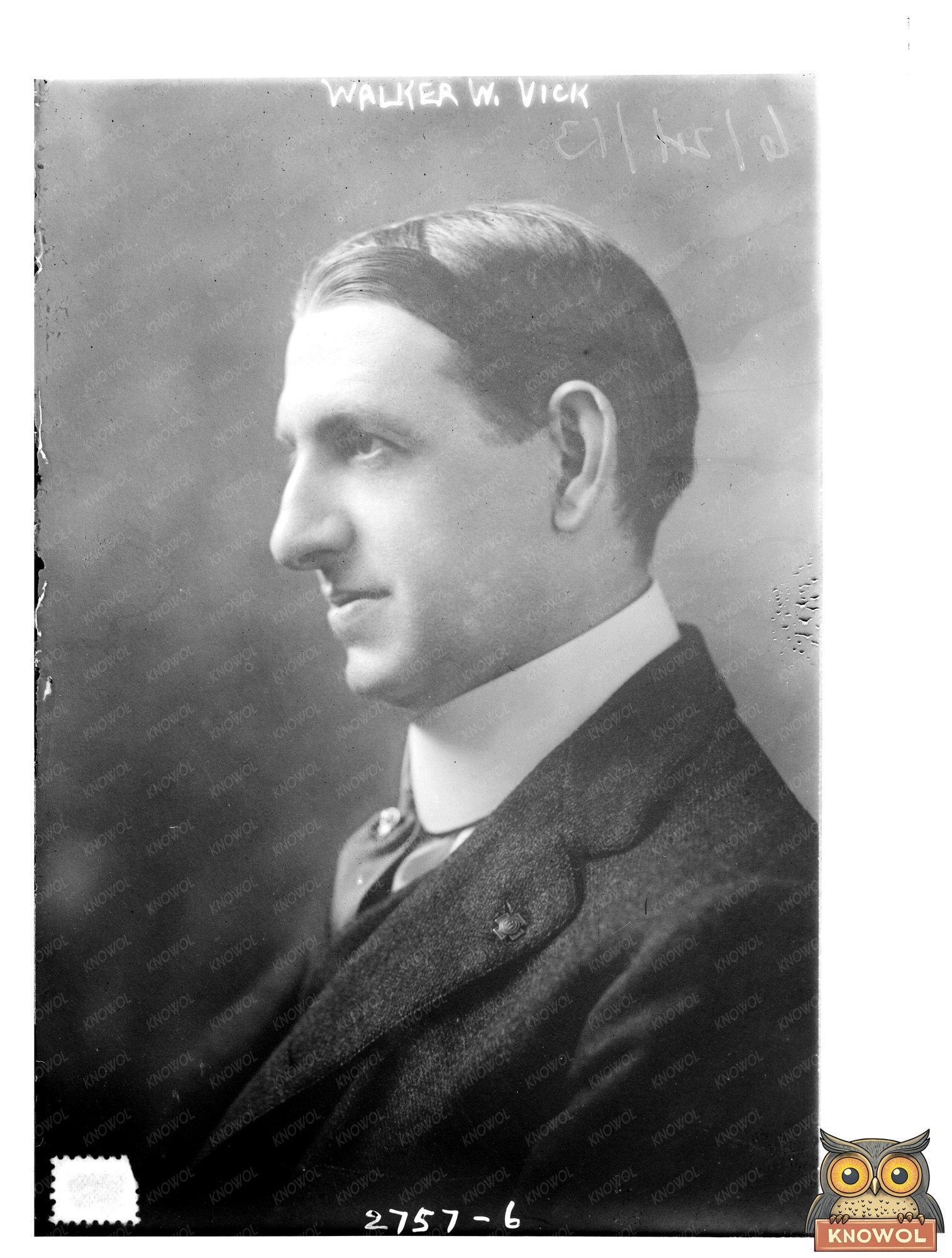 Historic Portrait of Walker W. Vick, 1913