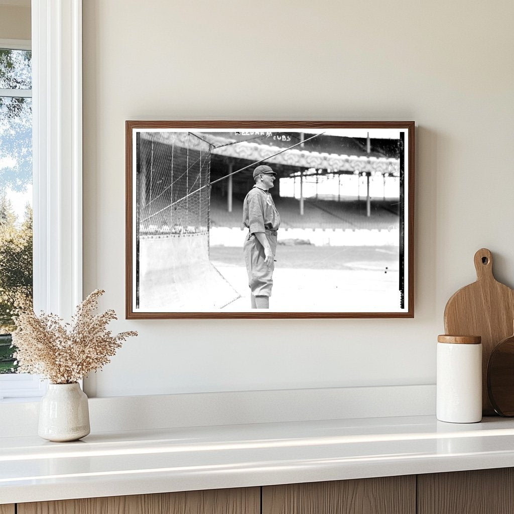 1913 Chicago NL Baseball Star in Action