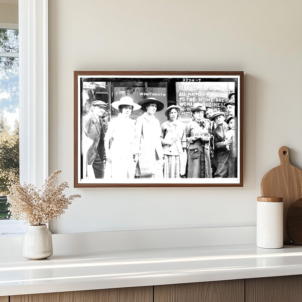 1913 Suffragettes Rallying for Womens Voting Rights