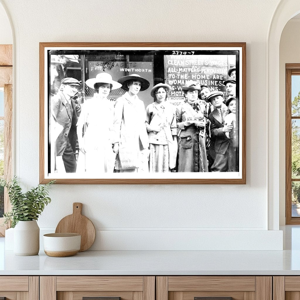 1913 Suffragettes Rallying for Womens Voting Rights